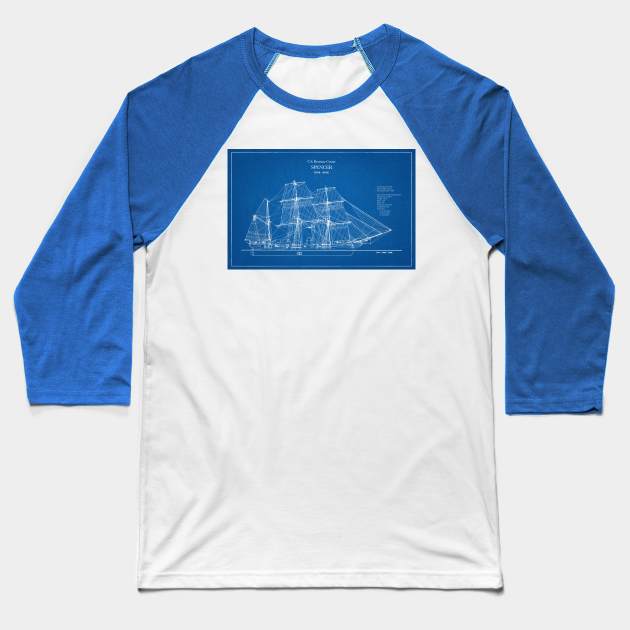 United States Revenue Cutter Spencer - AD Baseball T-Shirt by SPJE Illustration Photography